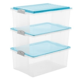 3er Set Stapelbox Compact A3, blau CHF 32.20
