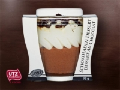Schokoladendessert im Glas