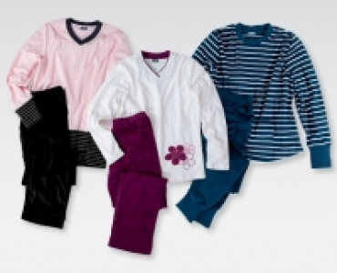 DISSIMIO Damen-Frottee-Pyjama