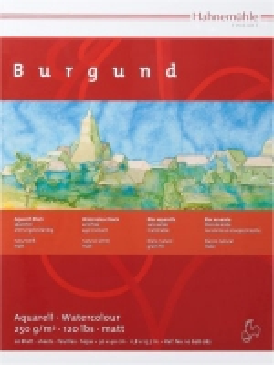 Hahnem&uuml;hle Burgund Aquarell-Block 30x40