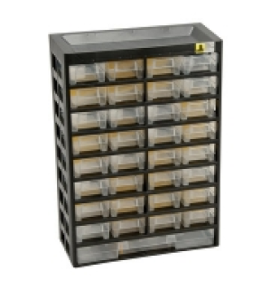 Kleinteilmagazin, 33 Schubladen, 21 Trenner