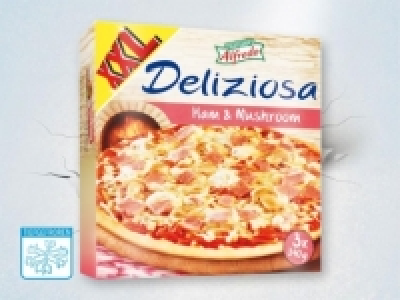 Steinofenpizza Schinken-Champignons XXL