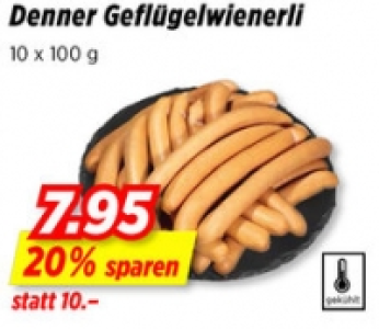 Denner Geflügelwienerli CHF 7.95
