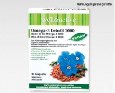 Aldi Suisse  WELL&ACTIVE Omega-3 Leinöl-Kapseln