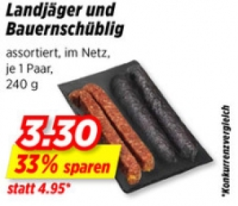 Landjäger und Bauernschüblig CHF 3.30