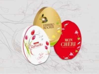 Ferrero Raffaello/ Rocher/ Mon Ch&eacute;rie Oster-Ei