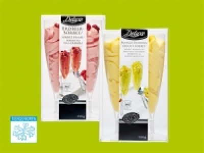 Sorbet im Plastikglas