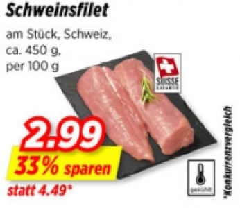 Schweinsfilet CHF 2.99