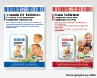 Aldi Suisse  WELL&ACTIVE Vitamin D3-/Eisen-Tabletten
