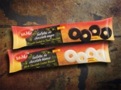 Galletas de chocolate negro y blanca