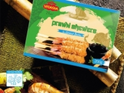 Garnelenspiesse in Kokos-Panade