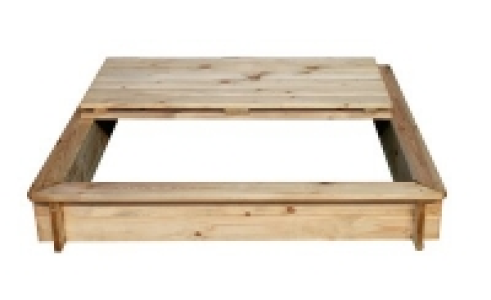 Sandkasten 4-eckig mit Holzdeckel