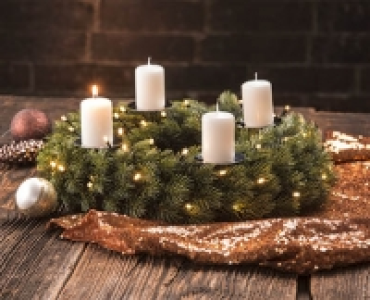 OECOLUX&reg; LED-Tannenkranz mit Timer