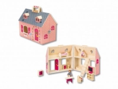 Tragbares Puppenhaus, 19-teilig CHF 33.00