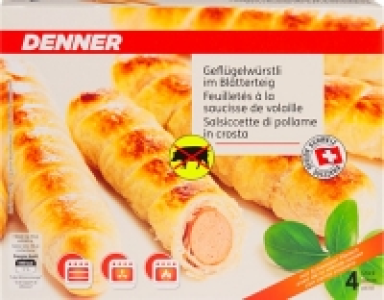 Denner  Denner Geflügelwürstli im Blätterteig