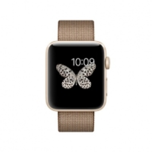 Apple Watch Series 2, 42mm Aluminiumgeh&auml;us&shy;e, Gold, mit Armband aus ge