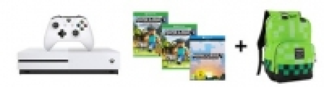 Microsoft Xbox One S 500GB Minecraft Favorites Bundle + Minecraft-Ruck