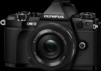 Olympus E-M5 Mark II schwarz/schwarz + EZ-M1442EZ Systemkamera