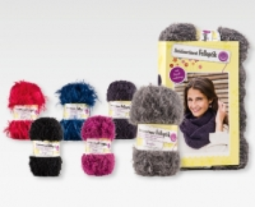 Stricksortiment in Fell-Optik