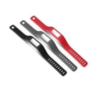 Garmin Vivofit Armbänder, Small, schwarz/grau/ro­t