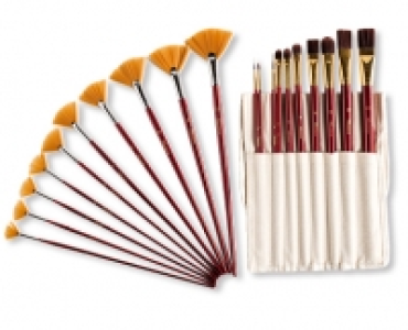 Künstler-/Fächer-Pinsel-Set, 10-teilig