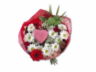 Valentinstagstrauss mit Herz