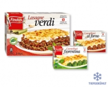 FINDUS® Lasagne verdi/Cannelloni fiorentina/Cannelloni al forno CHF 3.85
