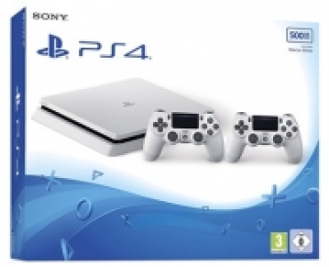 Sony PlayStation 4 Slim 500GB weiss inkl. 2 DualShock Controller
