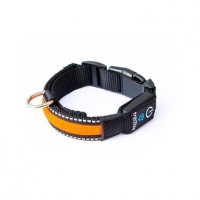 Melectronics  Tractive LED Dog Collar, medium, orange
