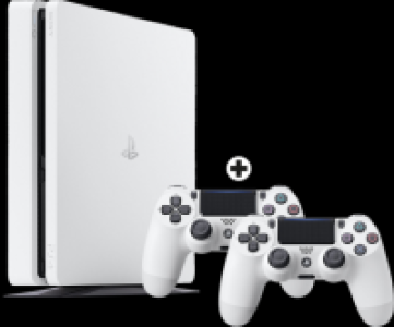 Sony PS4 Slim inkl. 2. Controller - Spielkonsole - 500 GB HDD - Weiss