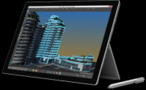 Microsoft Surface Pro 4 - Convertible - 256 GB SSD Festplatte - Silber