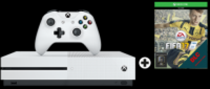 Microsoft Xbox One S + Fifa 17 (DLC) - 500GB - Weiss