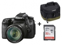 Melectronics  Canon EOS 70D EF-S 18-135mm Spiegelreflexka­mera Set (inkl. Tasche + S