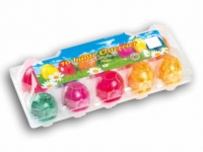 Bunte Ostereier aus Bodenhaltung