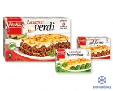 FINDUS® Lasagne verdi/Cannelloni fiorentina/Cannelloni al forno CHF 4.89