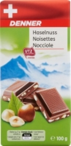 Denner Milchschokolade mit Haselnusssplittern