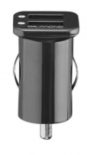 Daymond Dual USB Car Charger schwarz