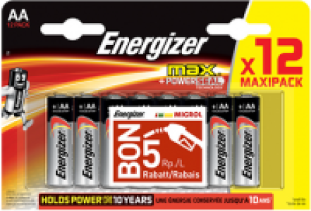 Energizer Max AA 12 + Migrol Coupon