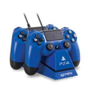 4gamers Charge Play & Charge mit Desktop Stand blau