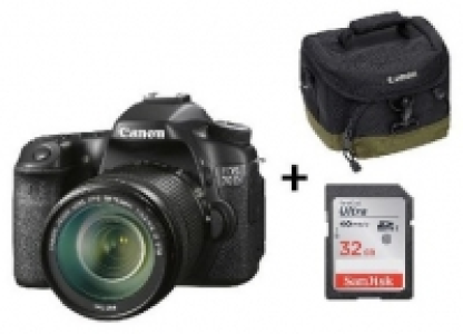 Canon EOS 70D EF-S 18-135mm Spiegelreflexka&shy;mera Set (inkl. Tasche + S