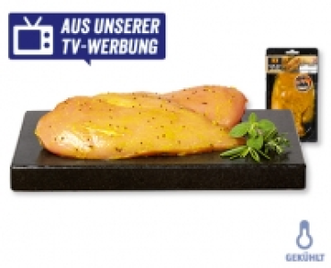 BBQ Grill Ueli Pouletbrustli mit Curry-Mohn Marinade