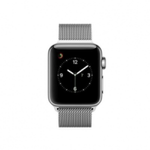 Apple Watch Series 2, 38mm Edelstahlgeh&auml;us&shy;e mit Milanaise Armband