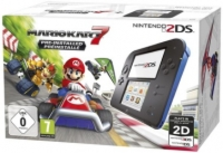 Nintendo 2DS black-blue inkl. Mario Kart 7