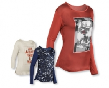 BLUE MOTION COLLECTION Damen-Materialmix-Shirt