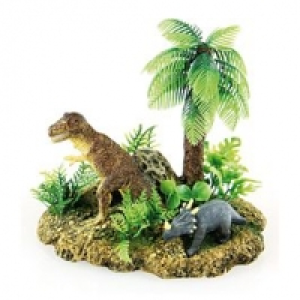 Dekor T-Rex mit Palme KP012-3-011 21.5x13.5x20cm
