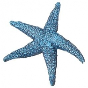 Dekor Seestern blau 12.5x12x2cm