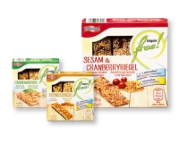 KNUSPERONE/ENJOY FREE! Glutenfreie Riegel