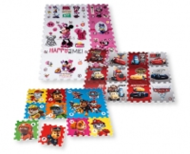 PAW PATROL/DISNEY MINNIE/CARS Kinder-Puzzlematte, 12-teilig