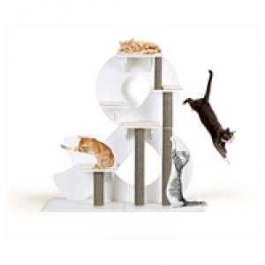 Kletterletter Katzenbaum & weiss