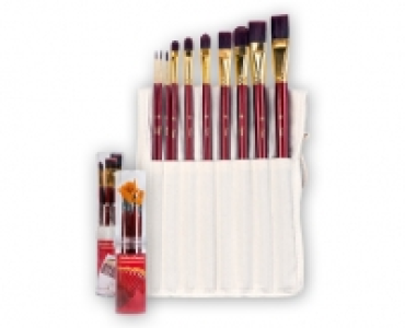 Kunstler-/Fächerpinsel-Set, 10-teilig